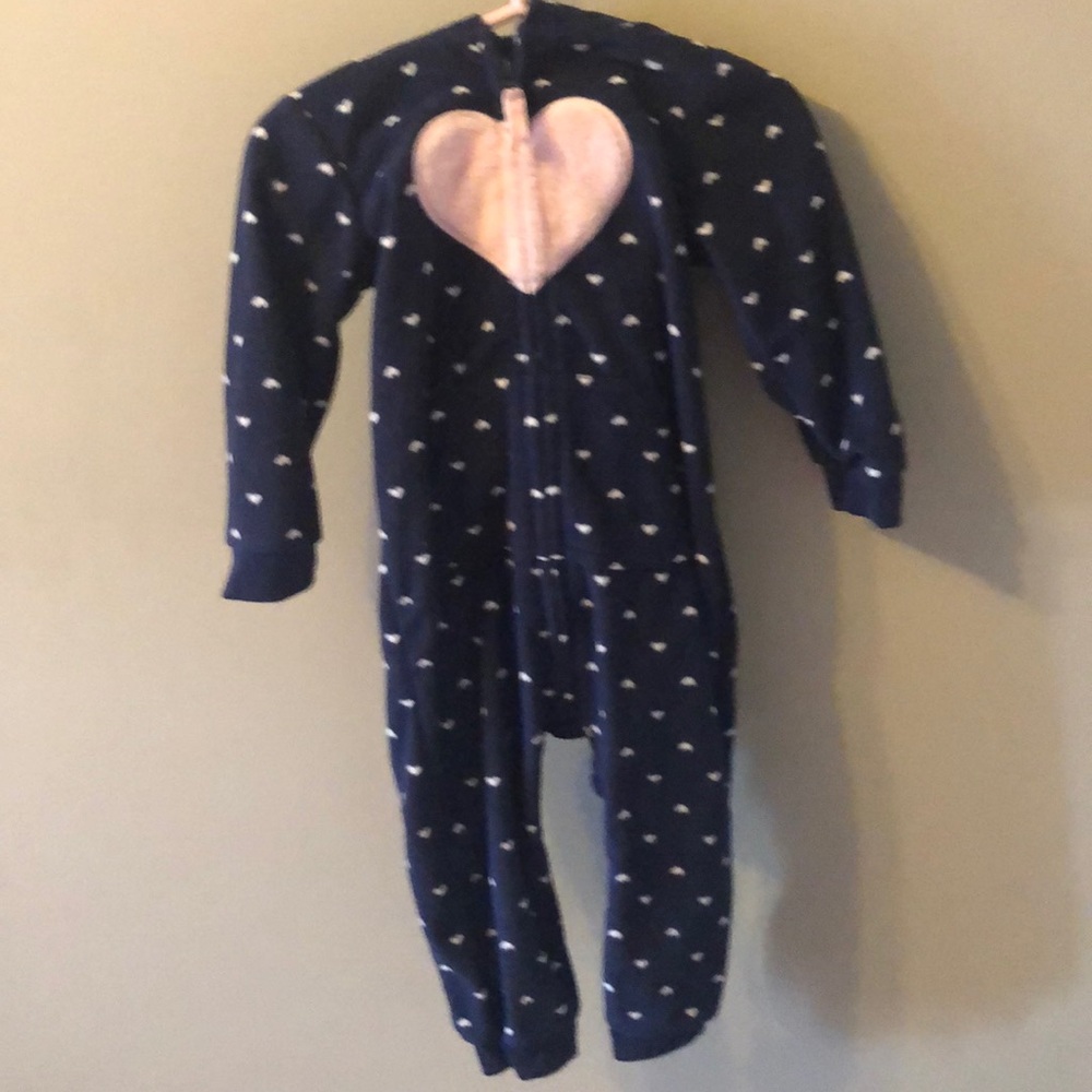 Hooded baby fleece onesie